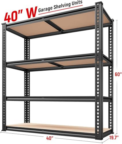 40" W Garage Shelving with Rolled (2 Count)