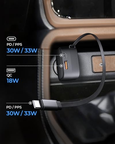 Retractable Car Charger USB C