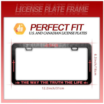 Jesus The Way The Truth The Life Christian License Plate Frame for US Cars