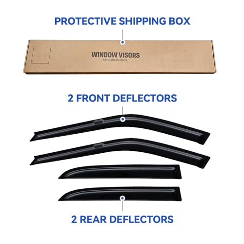Window Visors Rain Guards for 1990 1991 1992 1993 Honda Accord Sedan