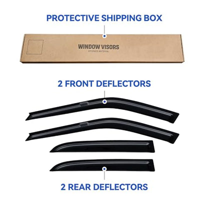 Window Visors Rain Guards for 1990 1991 1992 1993 Honda Accord Sedan
