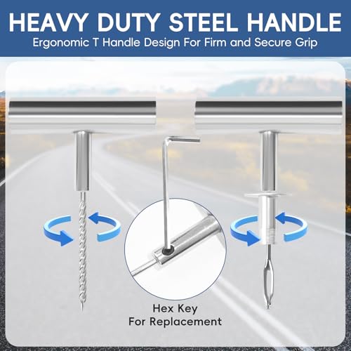 2 Pack Tire Plug Kit with Plugs 36 Pcs for Car