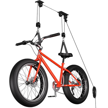 Bike Hoist Heavy Duty Ebike Pulley System for Garage Ceiling
