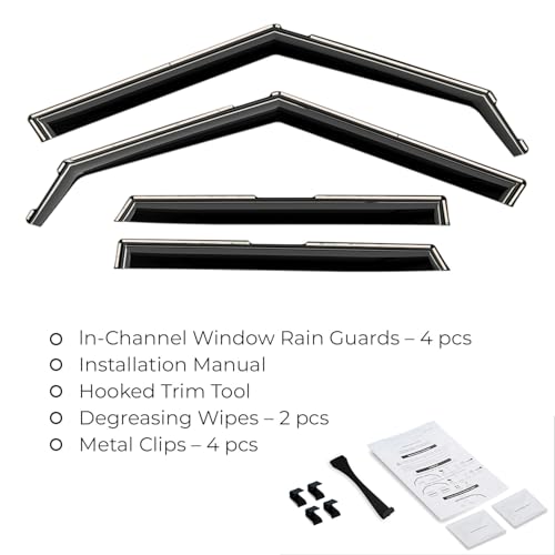 Window Deflectors Smoke Tinted in (4 Count)