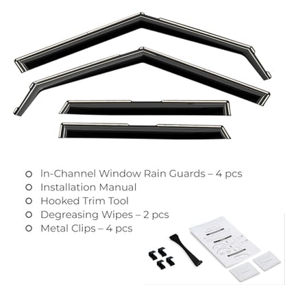 Window Deflectors Smoke Tinted in (4 Count)