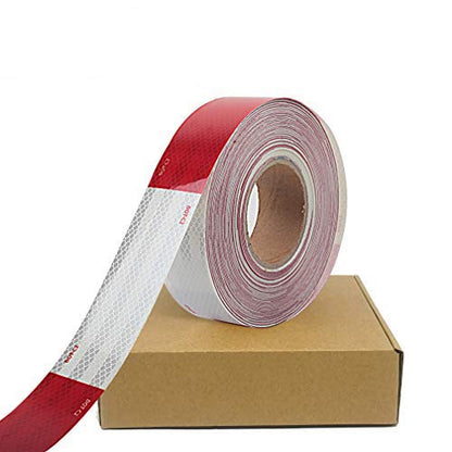 Waterproof Reflective Safety Tape Roll 2"X150' Feet Long Yellow Black DOT C2 Auto Truck Safety Reflector Strips Self (142 Foot)