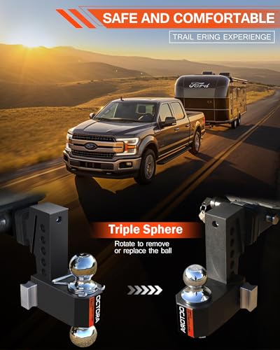 Adjustable Trailer Hitch Ball Mount