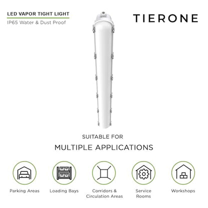 4ft LED Vapor Tight Light 50W Outdoor Shop Light IP65 Waterproof 0 (4 Count)