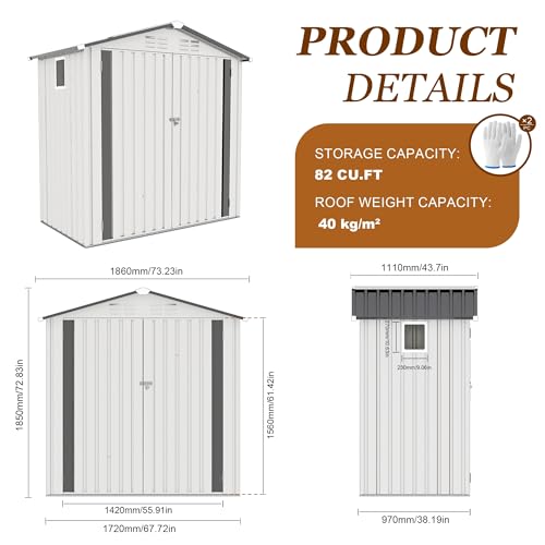 6x3.6FT Storage Shed