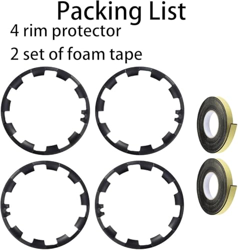 for Tesla Model Y 20 Inch Wheel Rim Protector Hubcaps Induction Wheels Rim Cover Tire Trim Rings Matte Black 4Pcs Model Y Accessories (4 Count)