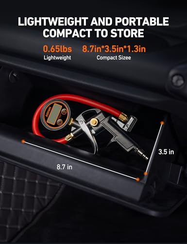 T1 Digital Tire Pressure Gauge with Inflator