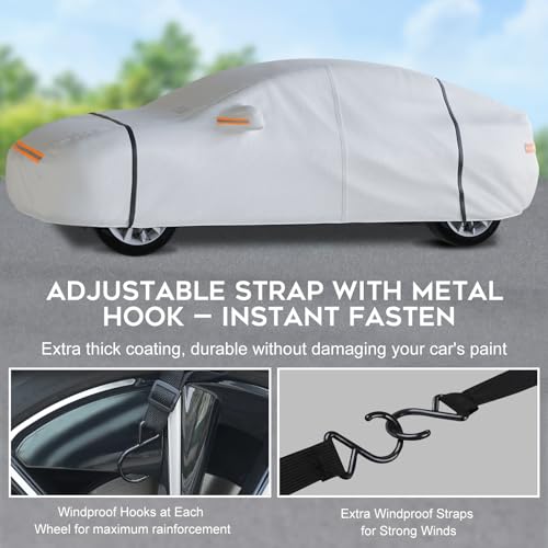 Heavy Duty Sedan Car Cover Waterproof All Weather for Automobiles