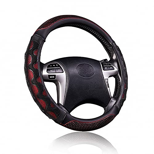 car Steering Wheel Cover Faux Leather Massage Universal fit 3D Honeycomb Hole Anti