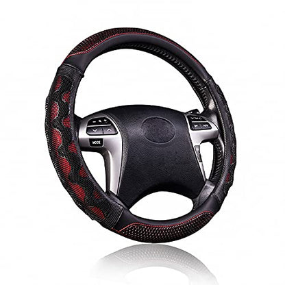 car Steering Wheel Cover Faux Leather Massage Universal fit 3D Honeycomb Hole Anti