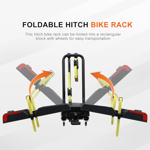 2 E Bike Foldable Hitch Mount Bike Rack for 2" Receiver SUV & Trucks