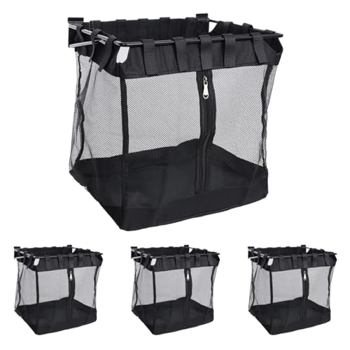 4Pcs Mesh Slatwall Baskets with Zipper (4 Count)