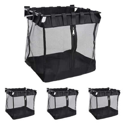 4Pcs Mesh Slatwall Baskets with Zipper (4 Count)