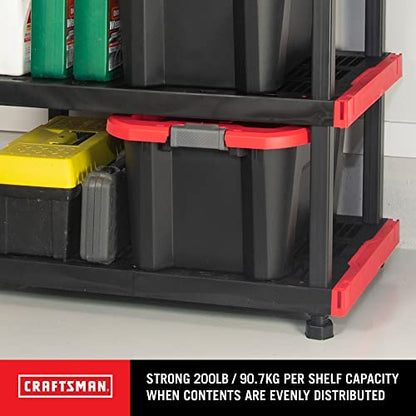 Craftsman 4 Tier Heavy Duty Plastic Storage Shelves