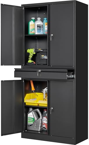 Metal Garage Storage Cabinet with Drawer and Lock