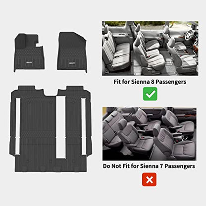 Floor Mats for Toyota Sienna 8 Seats 2021