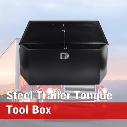Black Steel Trailer Tongue Truck Box w