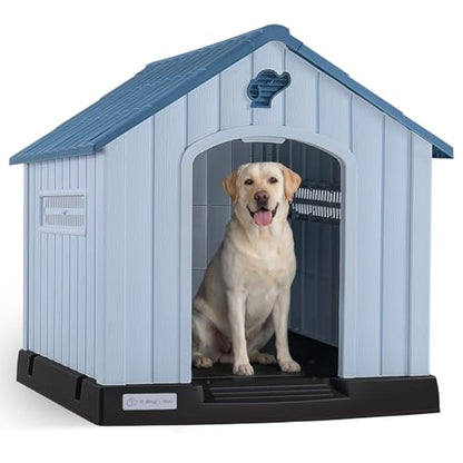 Durable Waterproof Plastic Dog House for Small to Medium Sized Dogs