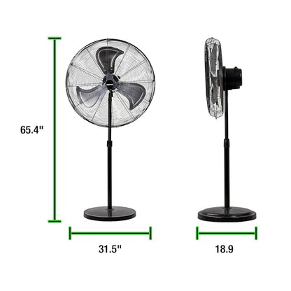 30 Inch Oscillating Pedestal Fan 7800 CFM with Adjustable Height