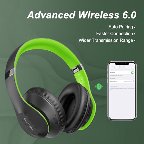 Wireless Bluetooth Headphones Over Ear V6.0 HiFi Stereo with Mic