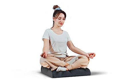 Extra Large Seat Cushion Stylish Plush Velvet Cover XL Memory Foam for Office Chair