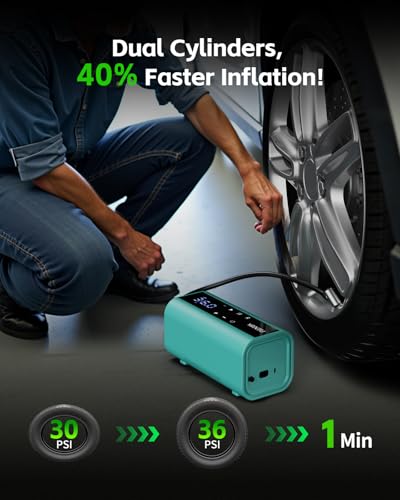 Cordless Tire Inflator with Dual