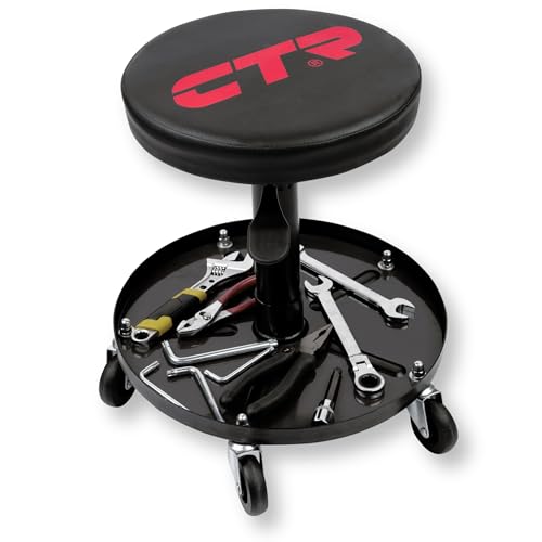 Rolling Mechanic Shop Stool with Magnetic Tray