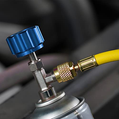Car A C R1234YF Adapter with Self Sealing Can Tap