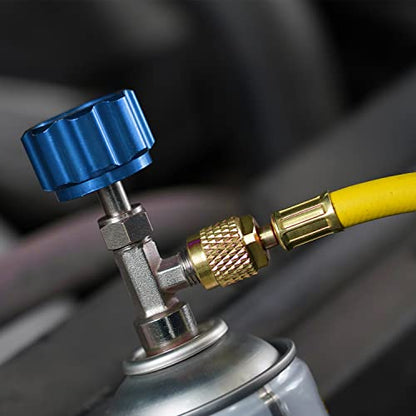 Car A C R1234YF Adapter with Self Sealing Can Tap