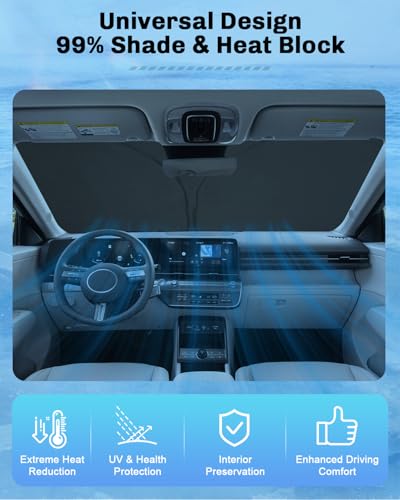 for 2024 2025 2026 Hyundai Kona [Gas] Windshield Sunshade for 2024