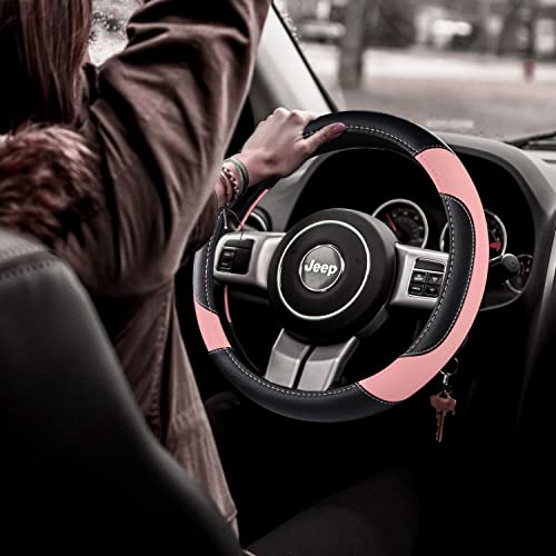 Leather Car Steering Wheel Cover