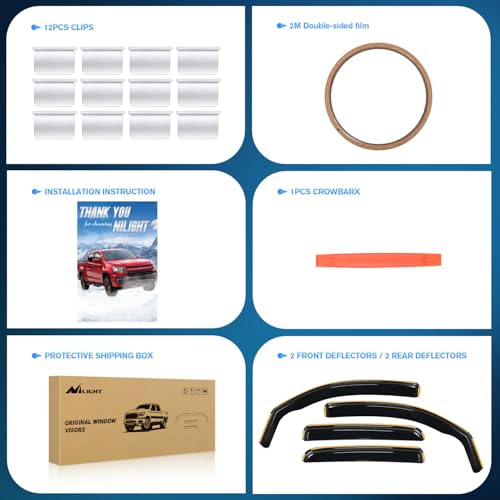 in Channel Rain Guards for Toyota Tacoma 2016