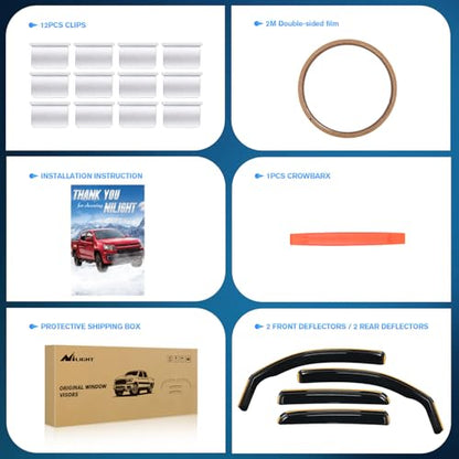 in Channel Rain Guards for Toyota Tacoma 2016