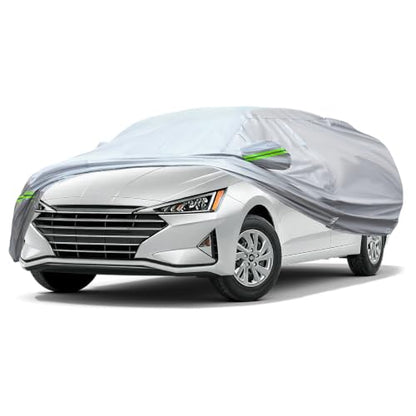 6 Layers Premium Sedan Car Cover Waterproof All Weather Weatherproof UV Sun Protection Snow Dust Storm Resistant Outdoor Exterior Custom Form