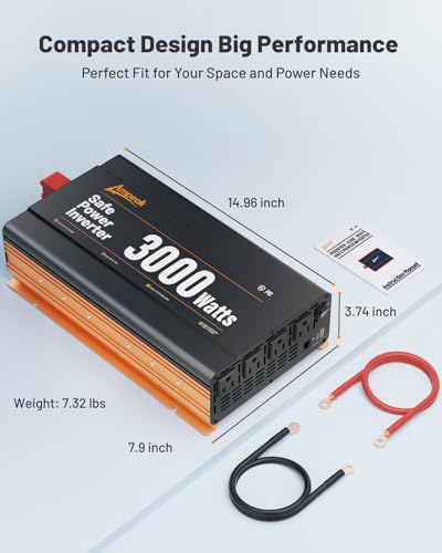 3000W Power Inverter 12V DC to 110V AC