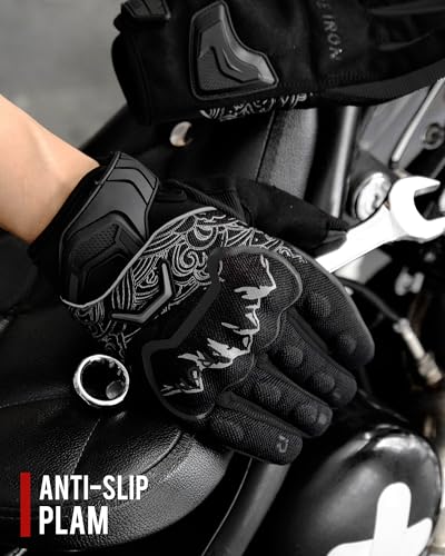 Motorcycle Gloves Motorbike Glove for Men Women Full Finger Knuckle Protection Touch Screen Cycling ATV Hiking Riding