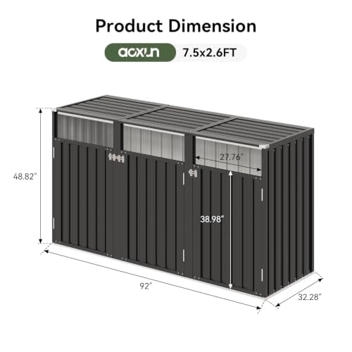 Outdoor Trash Can Storage Shed
