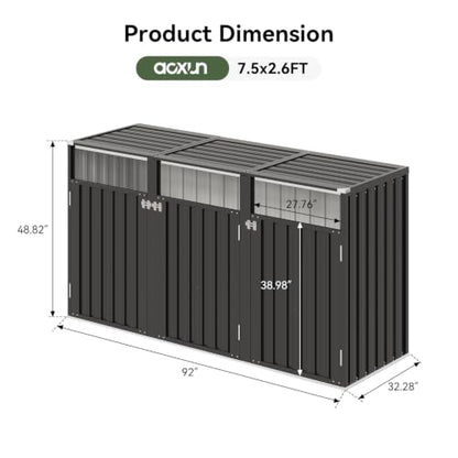 Outdoor Trash Can Storage Shed