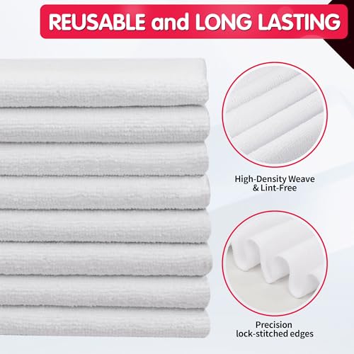 White Microfiber Cleaning Cloth (8 Count)