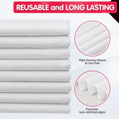 White Microfiber Cleaning Cloth (8 Count)