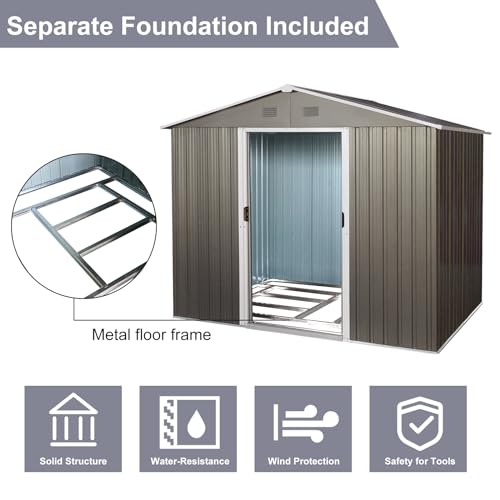 6x8 FT Outdoor Storage Shed