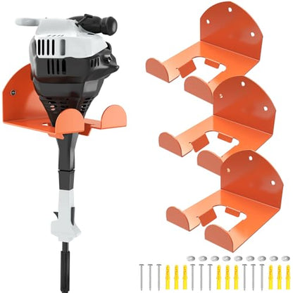 Trimmer Rack Wall Mount Heavy Duty Weedeater Hanger for Garage Wall Bracket Garage Organizer Weed Eater Hanger for Grass Trimmer (3 Count)