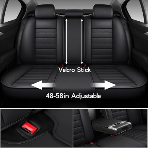 Black Car Seat Cover with Lumbar Support (5 Count)