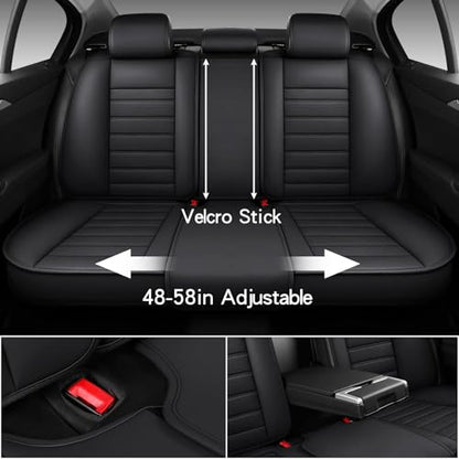 Black Car Seat Cover with Lumbar Support (5 Count)