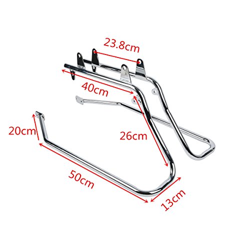 Motorcycle Hard Saddlebags with 5x7 Speaker Lids & Chrome Conversion Brackets Fit For Harley Softail Deluxe Heritage Softail 1984