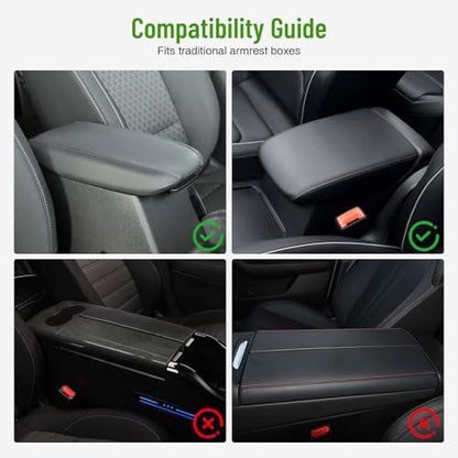 Car Center Console Cover with 6 Storage Pockets